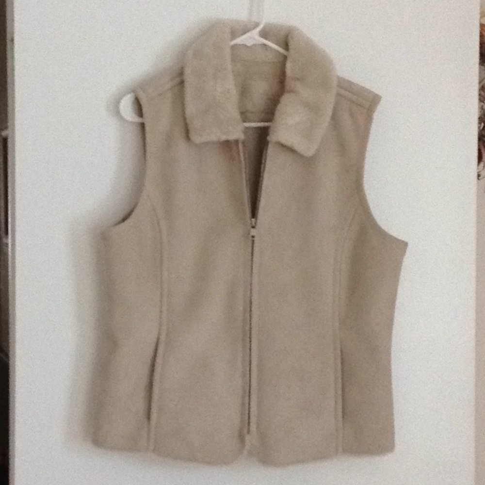 Suede Jacket w/ Fur Collar